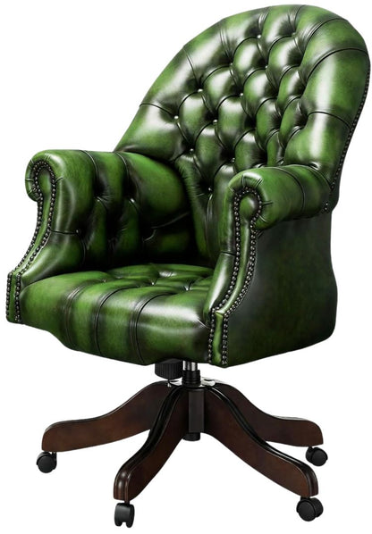 The Director's Chair in Antique Green leather