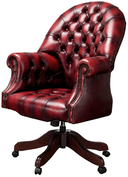 The Director's Chair in Antique Oxblood leather