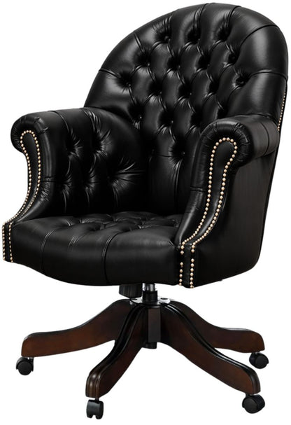 The Director's Chair in English Black leather