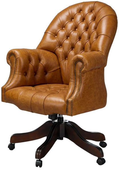 The Director's Chair in English Bruciato leather