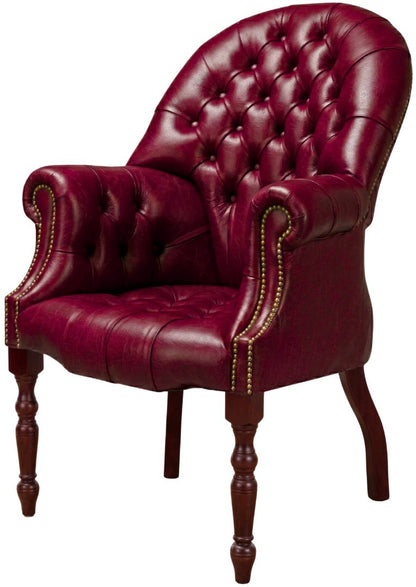 The Director's Chair in English Burgundy leather
