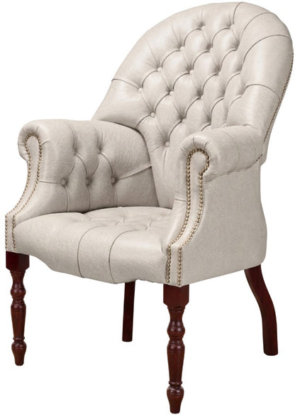 The Director's Chair in English Fossil Grey leather