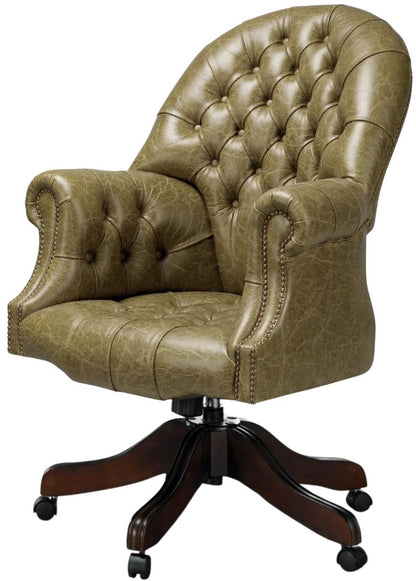 The Director's Chair in English Moss leather