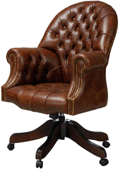 The Director's Chair in Vintage Chestnut leather