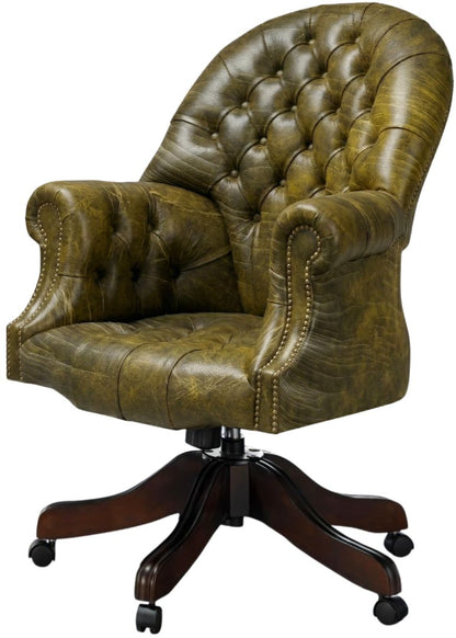 The Director's Chair in Vintage Moss leather