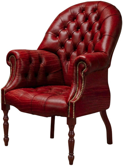 The Director's Chair in Vintage Poppy leather