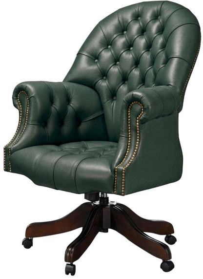 The Director's Chair in Windsor Forest Green leather
