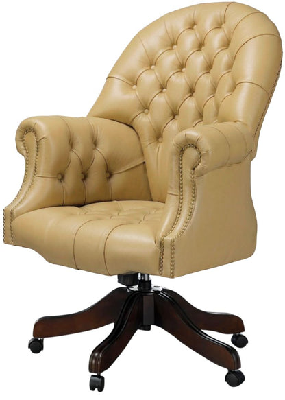 The Director's Chair in Windsor Fudge leather