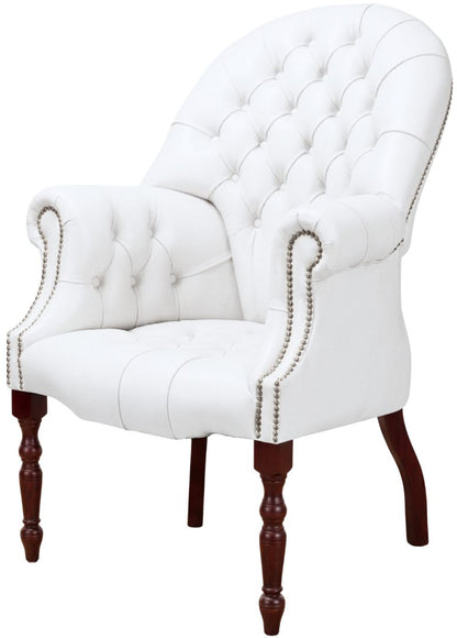 The Director's Chair in Windsor White leather