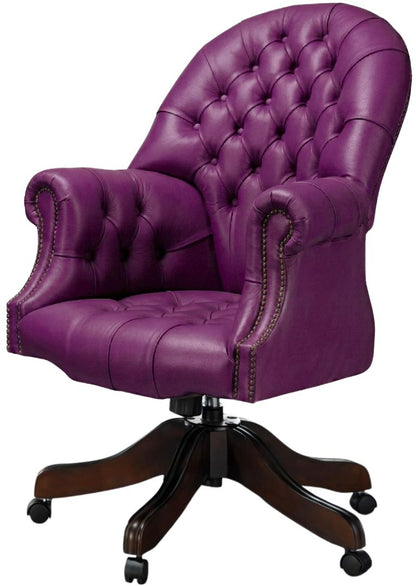 The Director's Chair in Windsor Wineberry leather