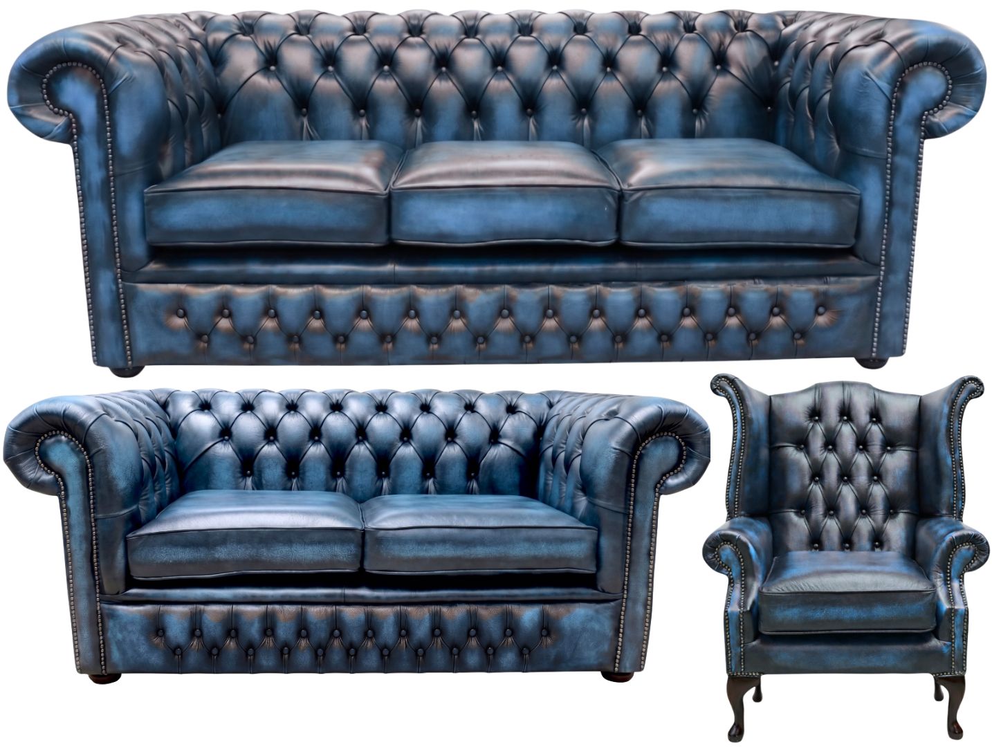 The Durham Chesterfield 3 Piece Suite