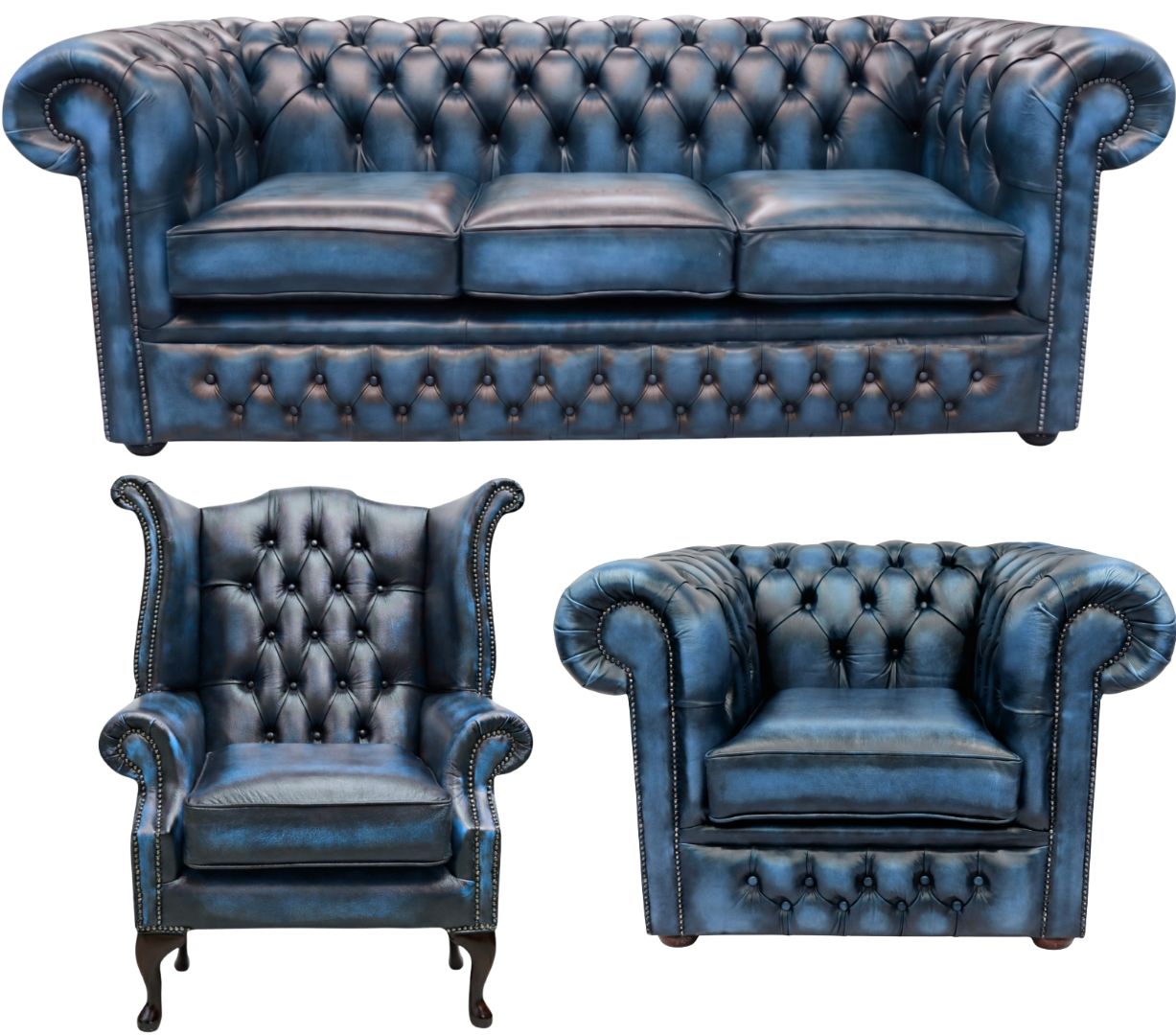 The Durham Chesterfield 3 Piece Suite