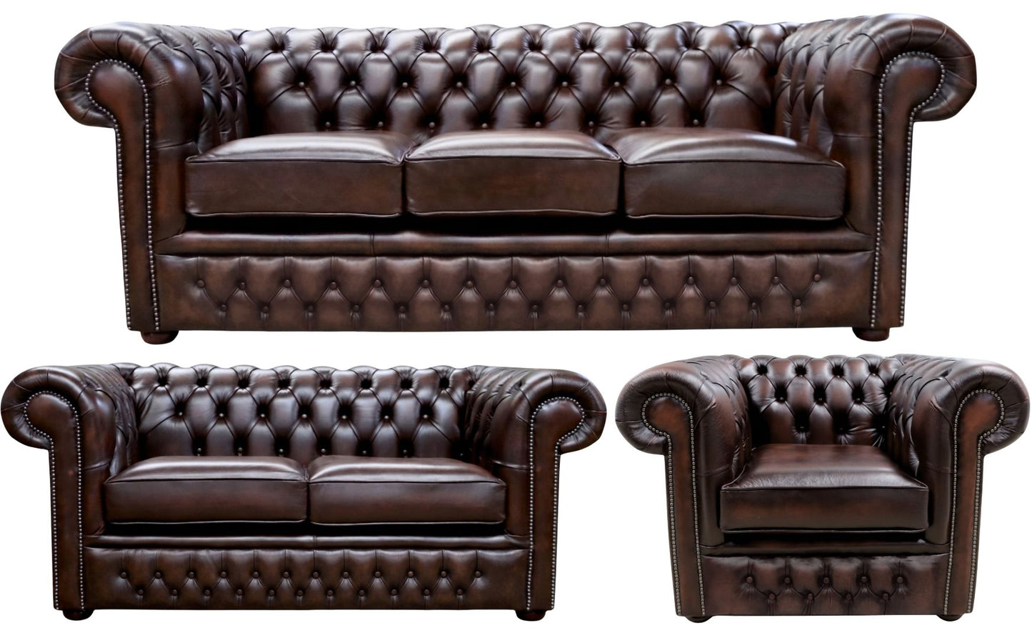 The Durham Chesterfield 3 Piece Suite