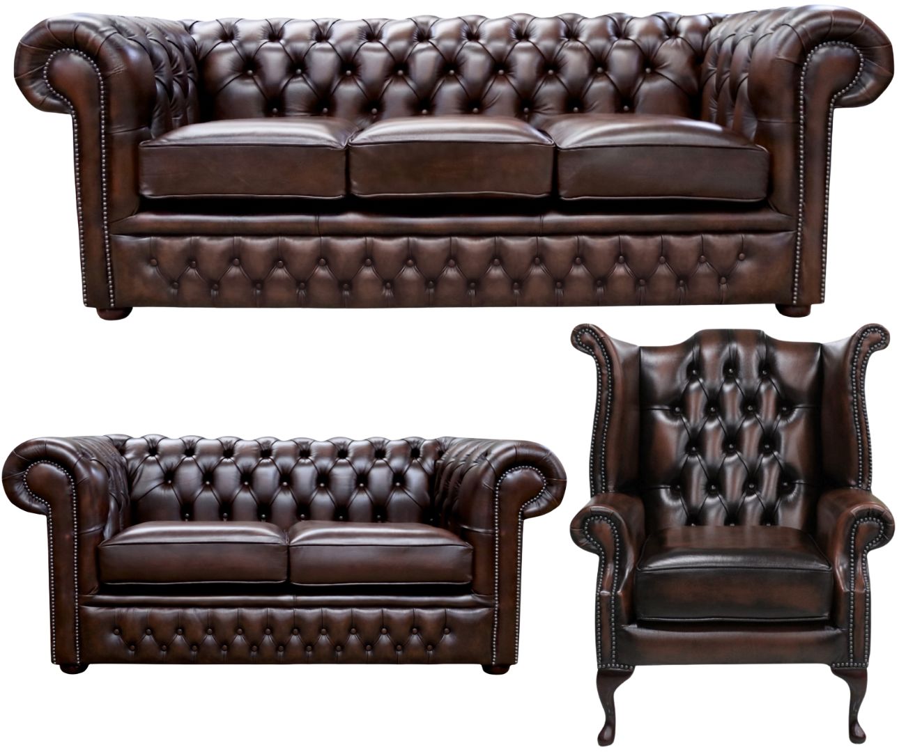 The Durham Chesterfield 3 Piece Suite