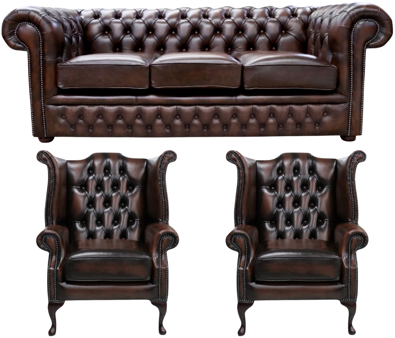 The Durham Chesterfield 3 Piece Suite