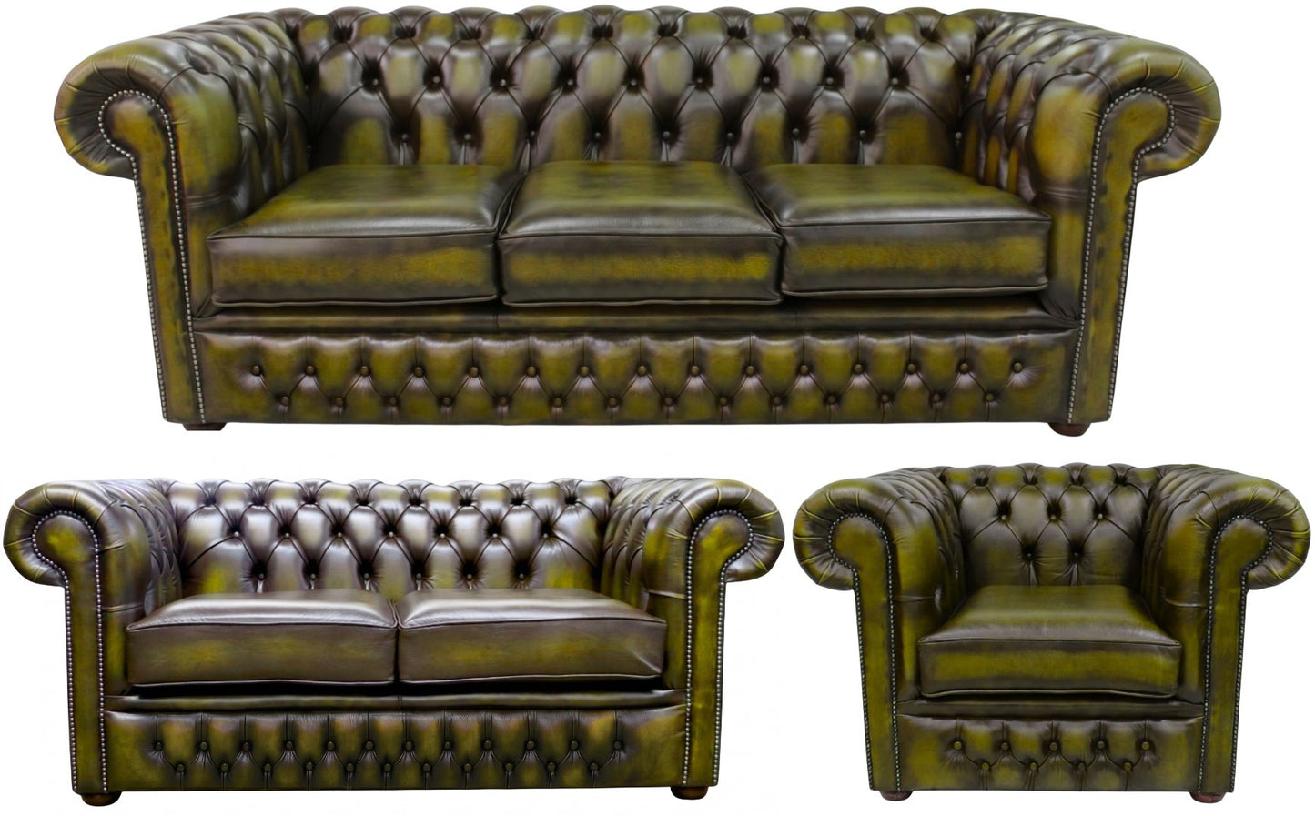 The Durham Chesterfield 3 Piece Suite