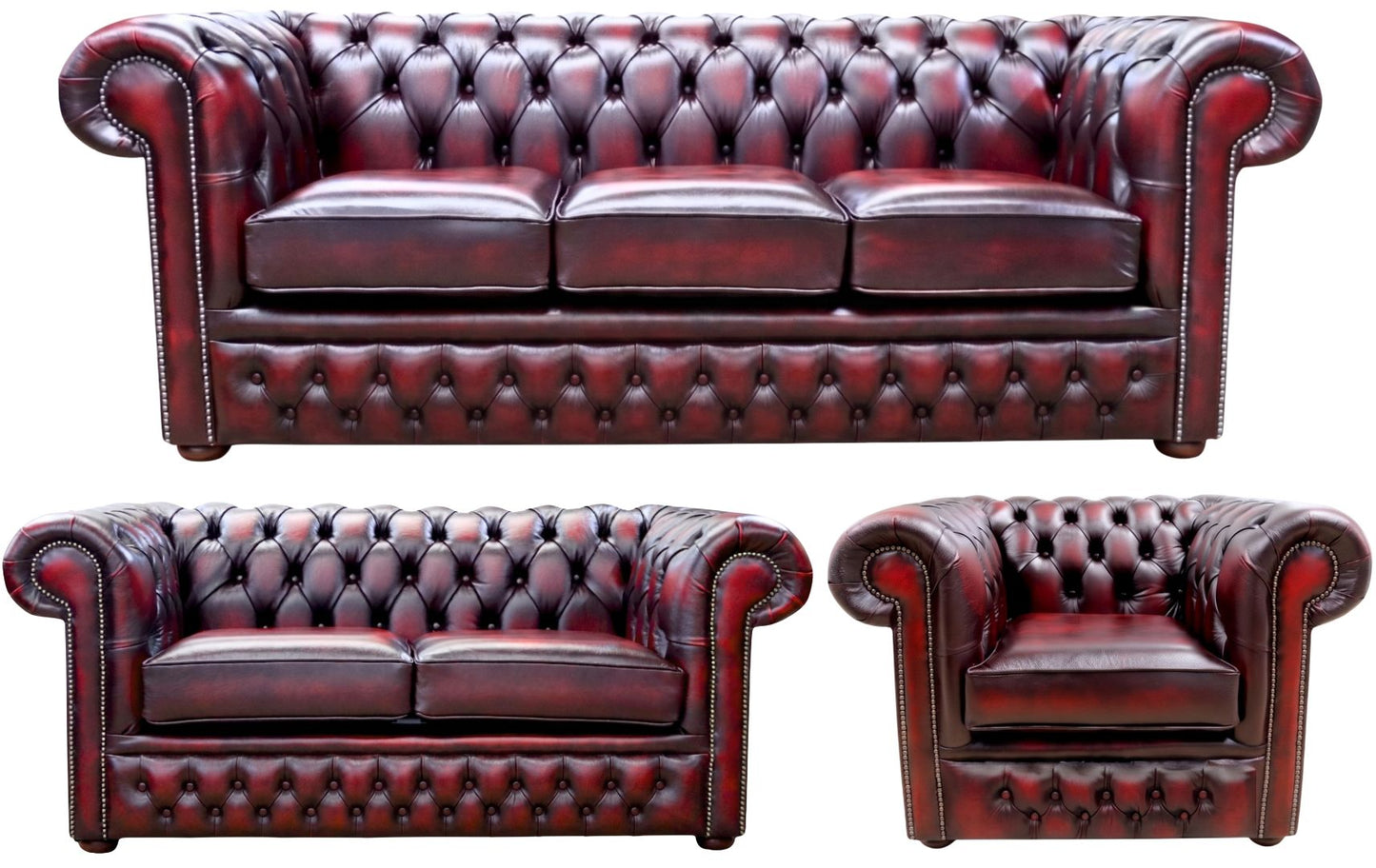 The Durham Chesterfield 3 Piece Suite