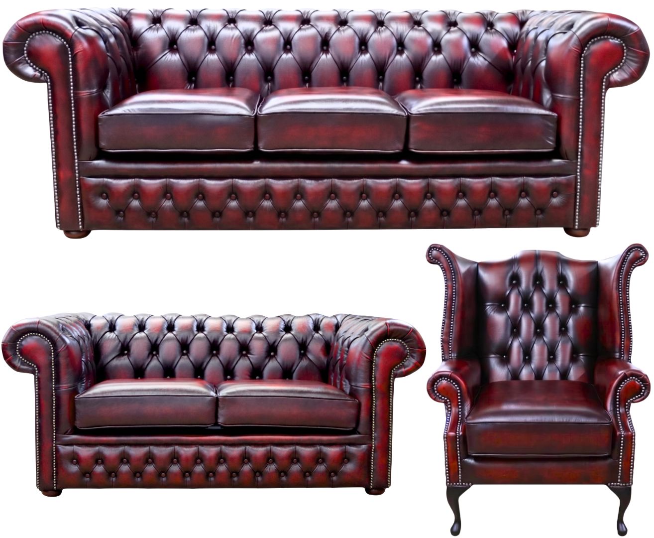 The Durham Chesterfield 3 Piece Suite