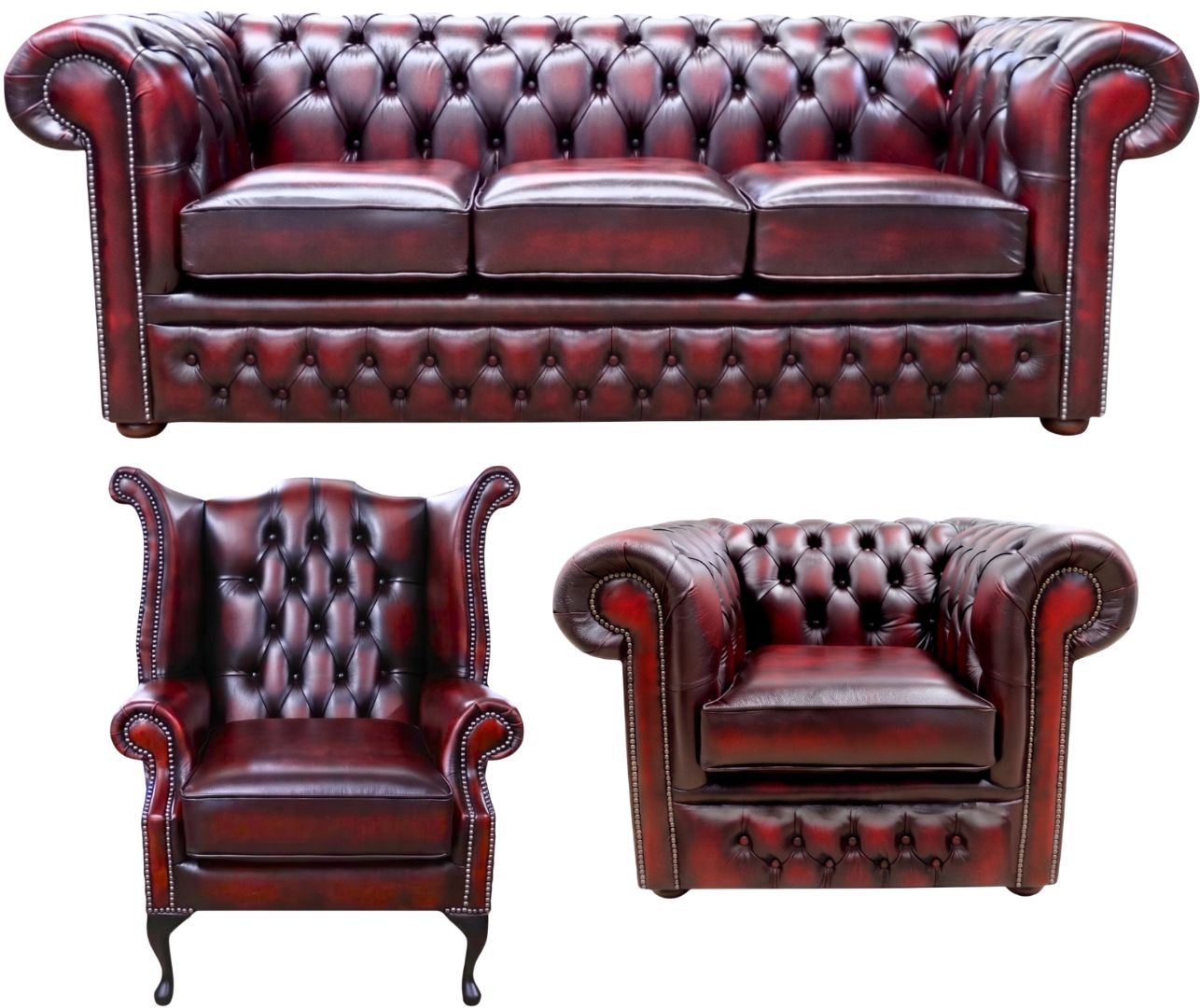 The Durham Chesterfield 3 Piece Suite