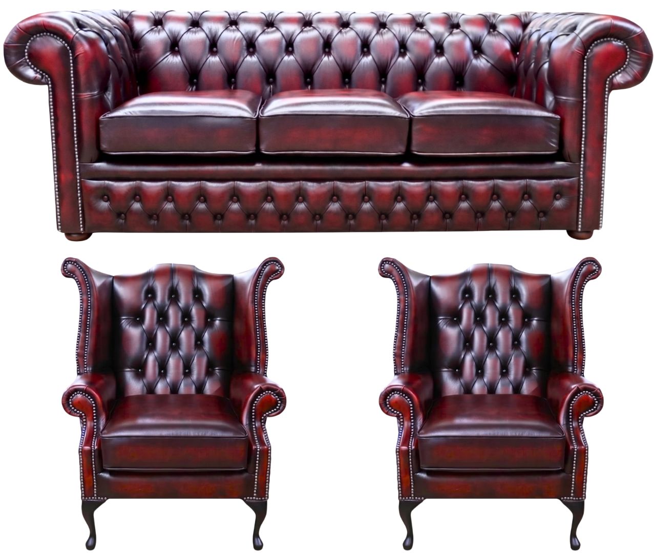 The Durham Chesterfield 3 Piece Suite