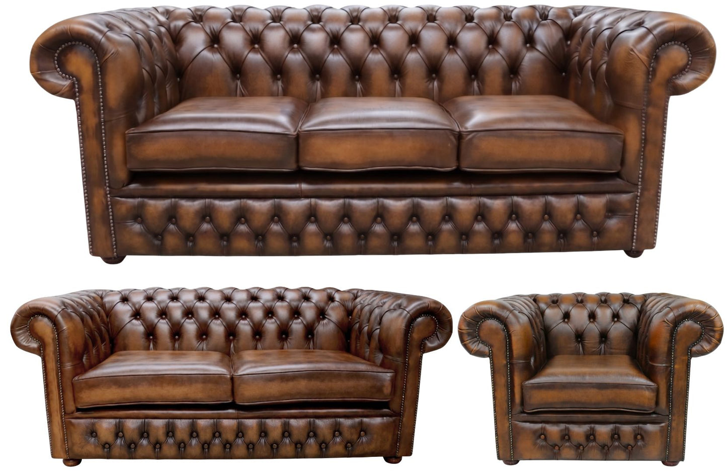 The Durham Chesterfield 3 Piece Suite