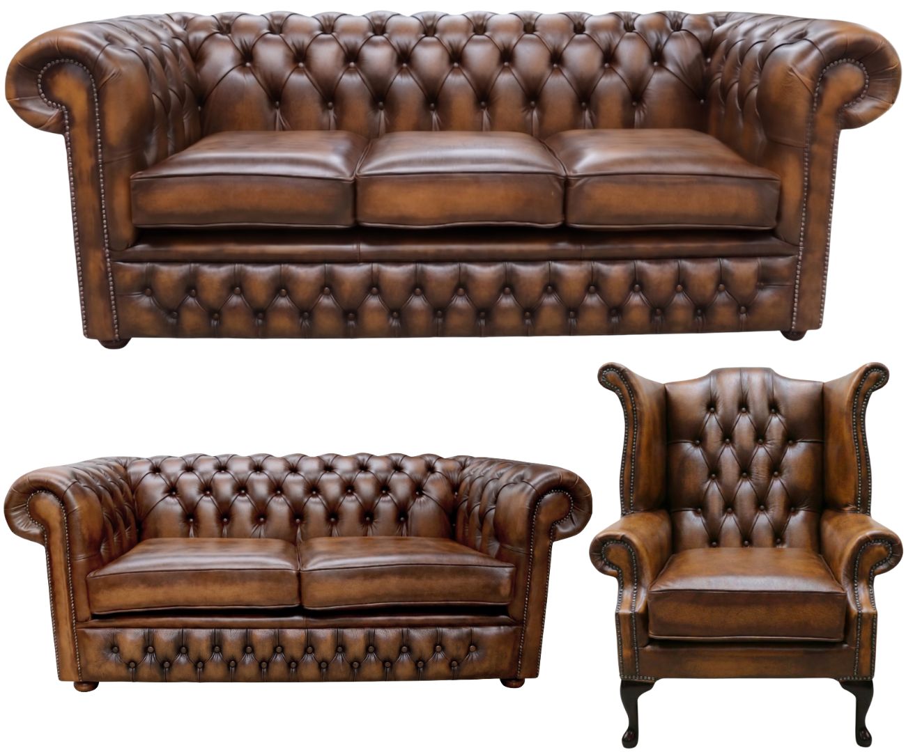 The Durham Chesterfield 3 Piece Suite