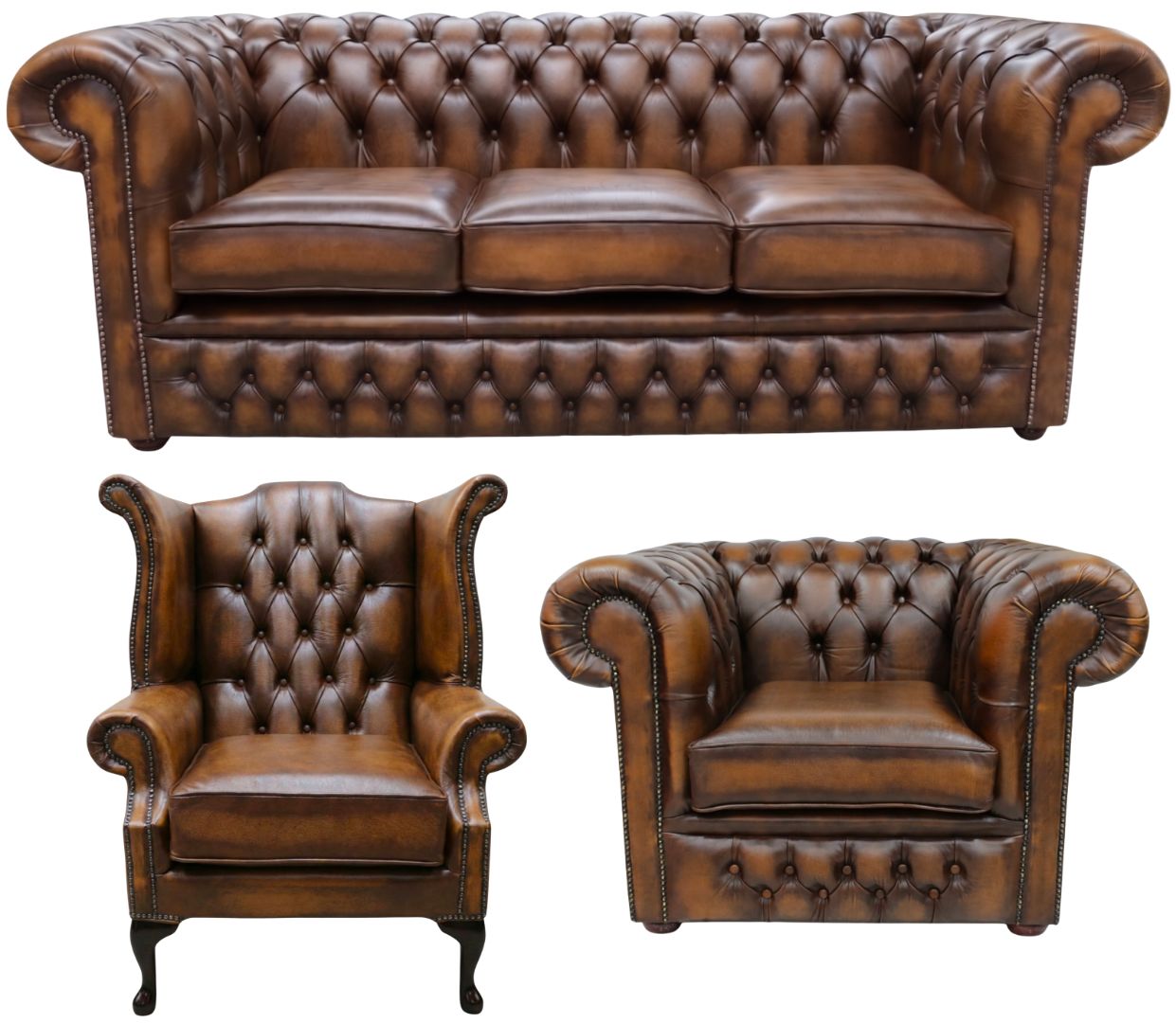 The Durham Chesterfield 3 Piece Suite