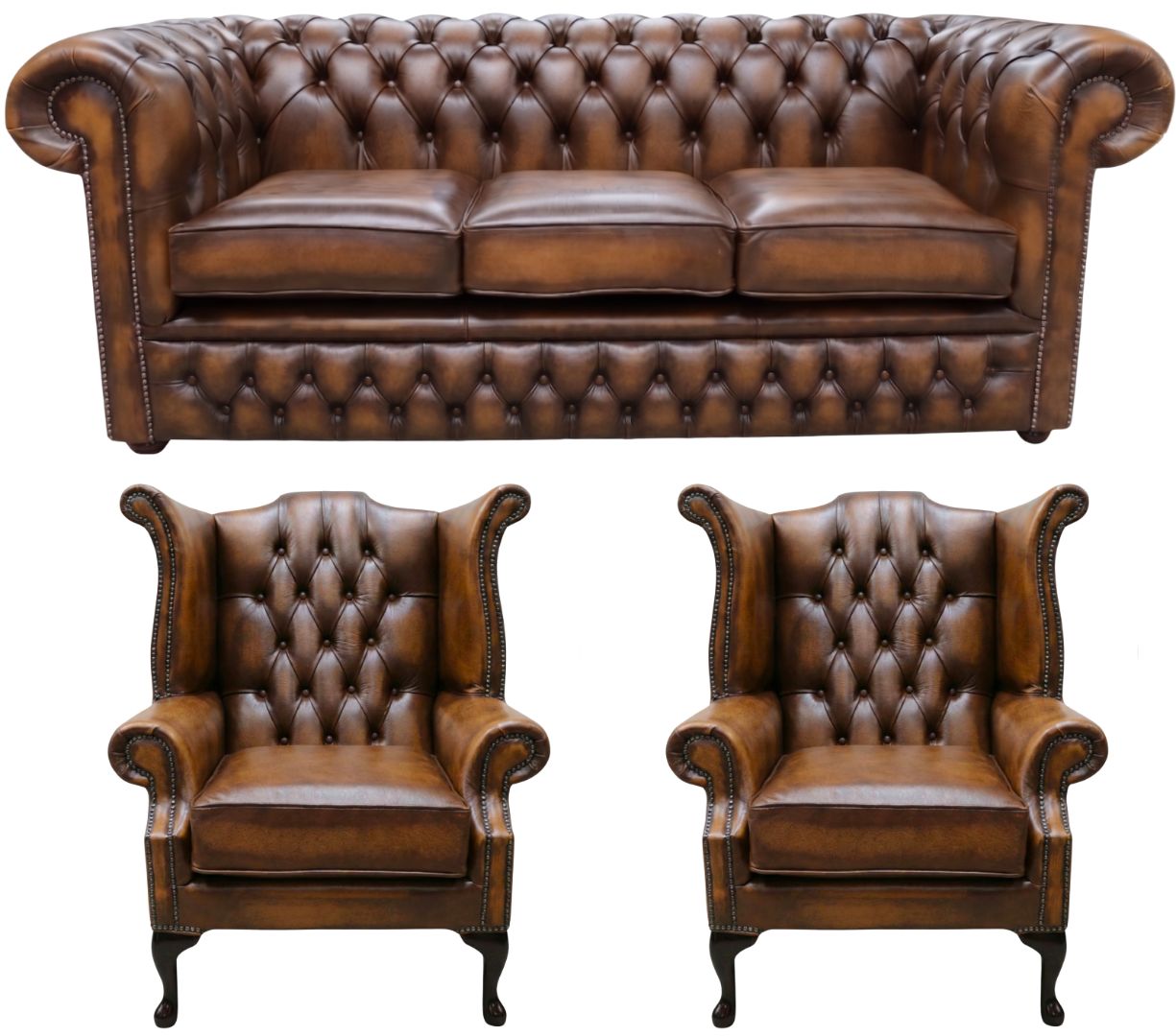 The Durham Chesterfield 3 Piece Suite