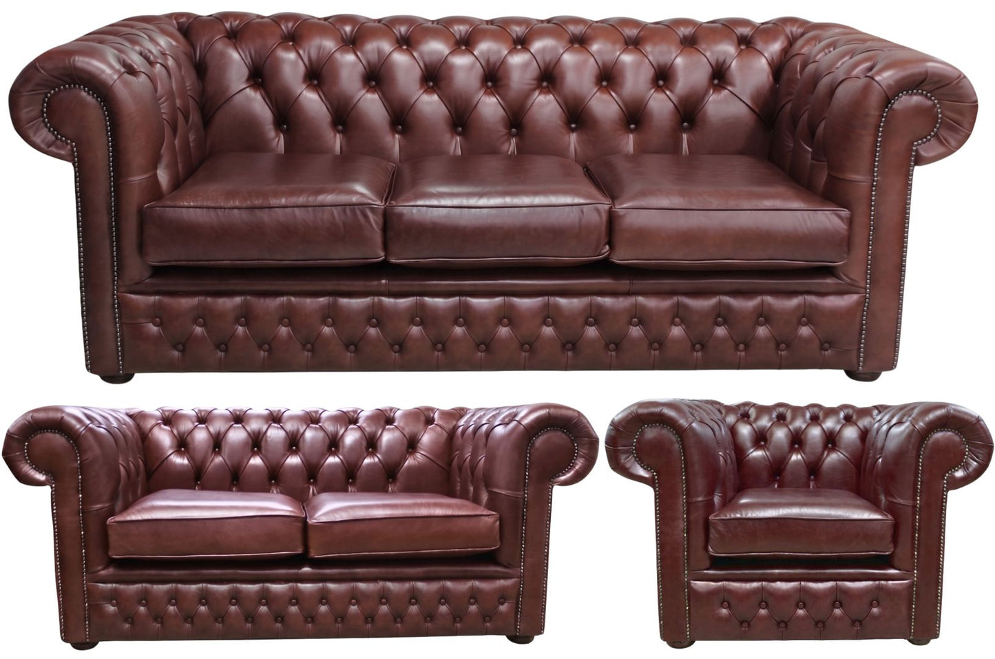 The Durham Chesterfield 3 Piece Suite