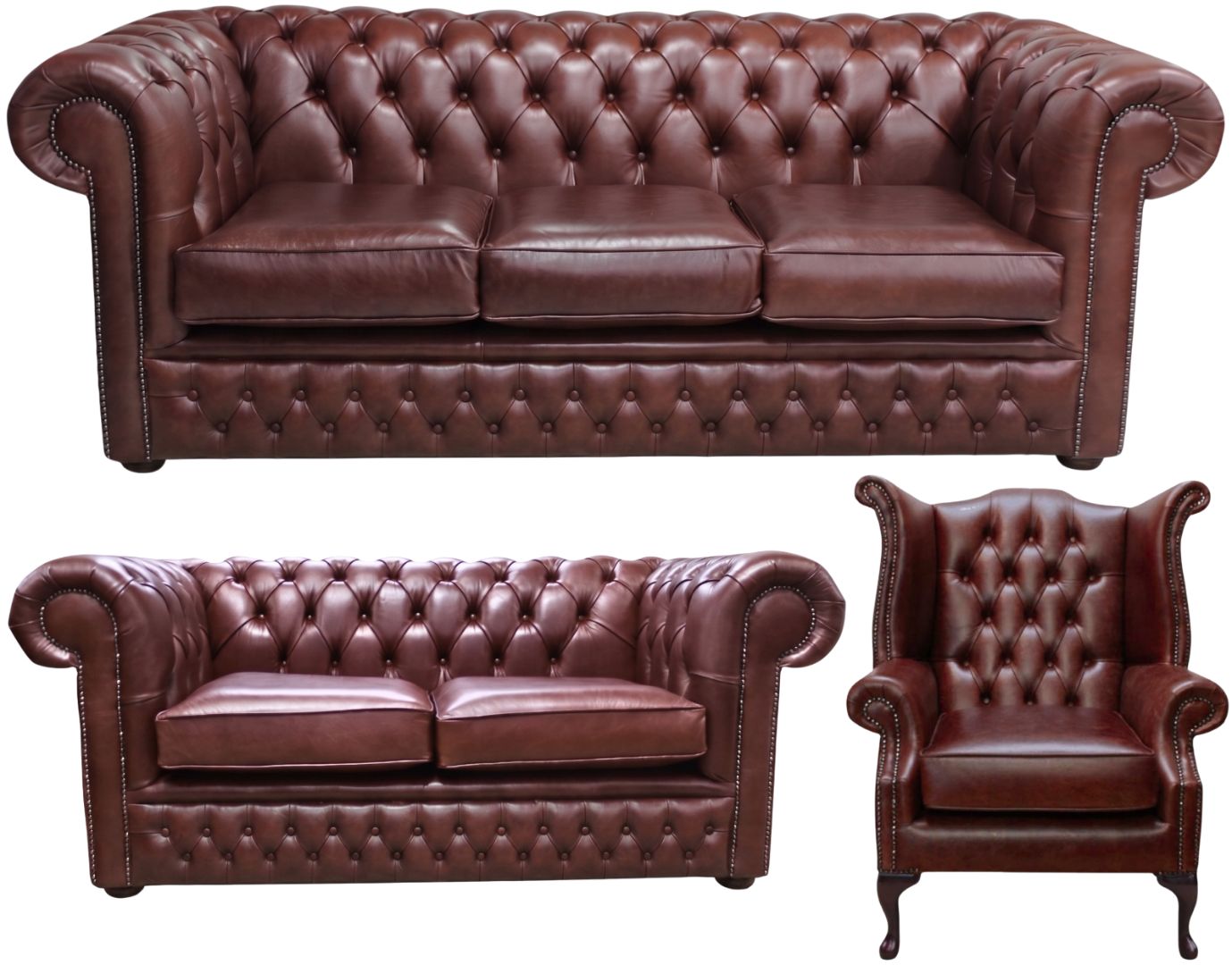 The Durham Chesterfield 3 Piece Suite