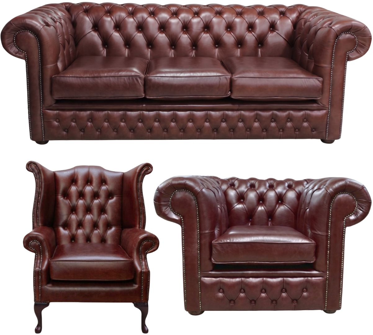 The Durham Chesterfield 3 Piece Suite