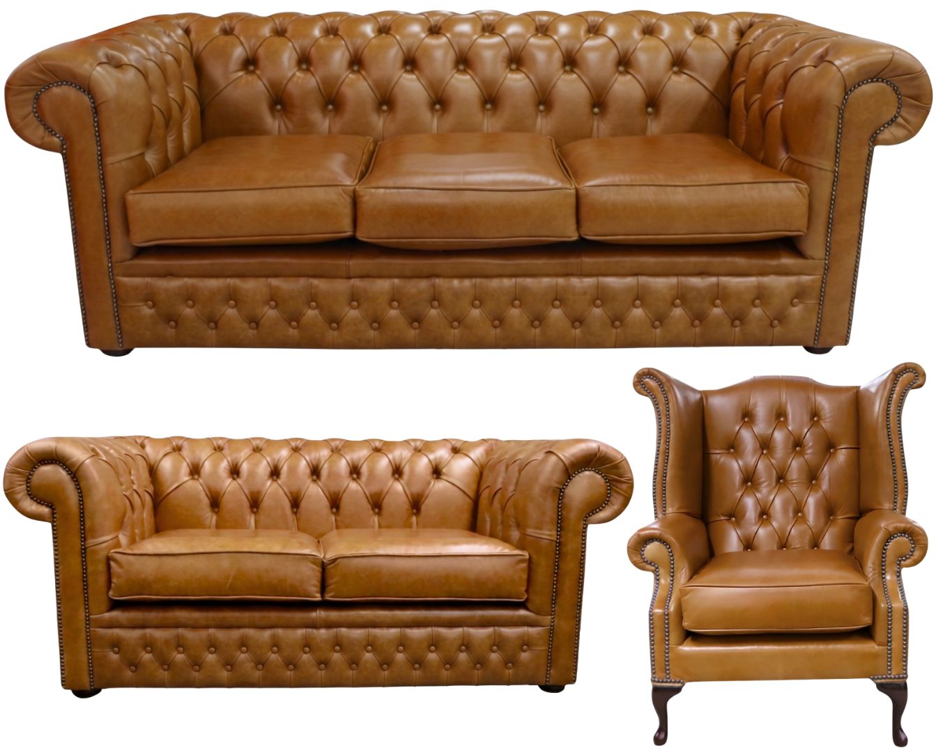 The Durham Chesterfield 3 Piece Suite