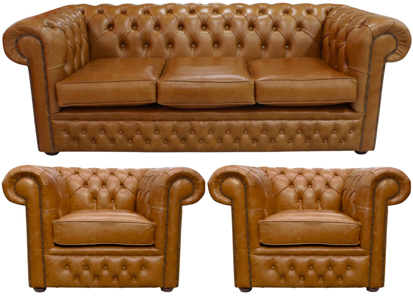 The Durham Chesterfield 3 Piece Suite
