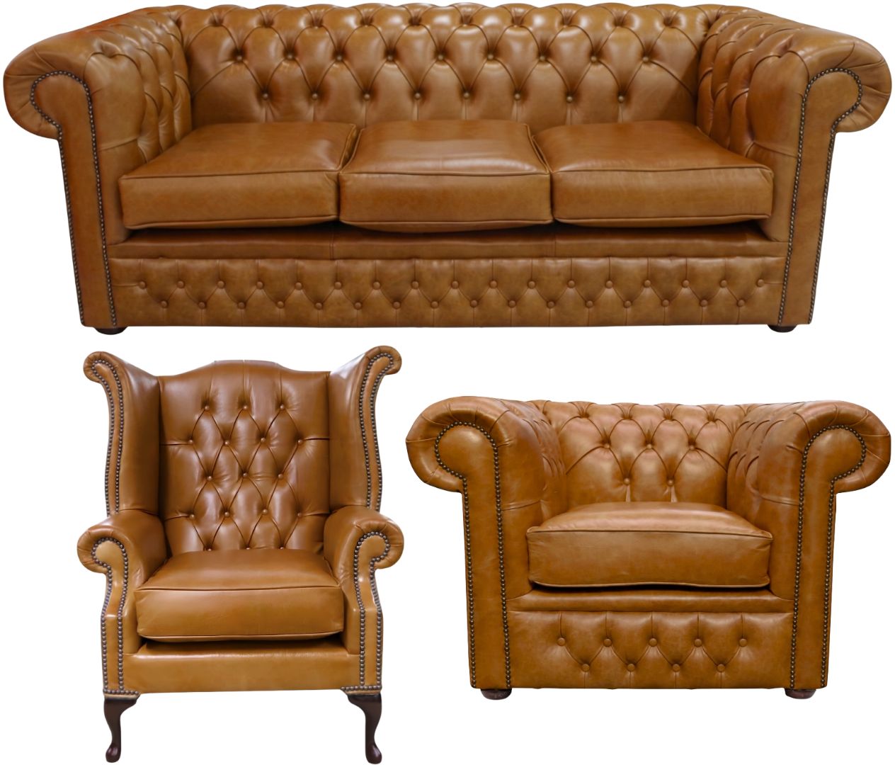 The Durham Chesterfield 3 Piece Suite