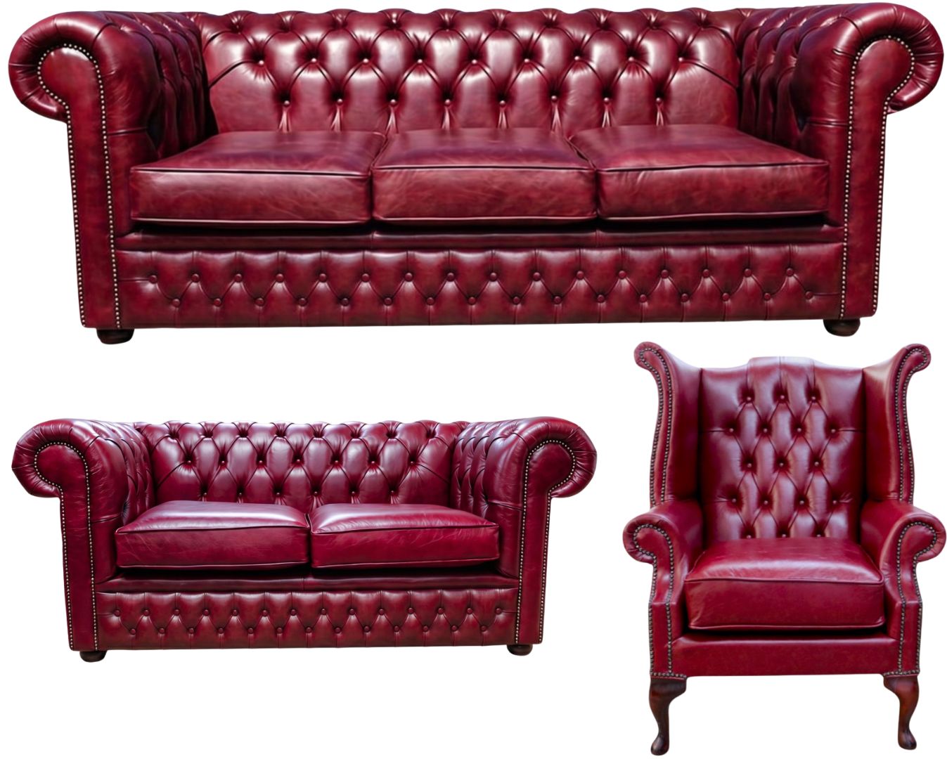 The Durham Chesterfield 3 Piece Suite