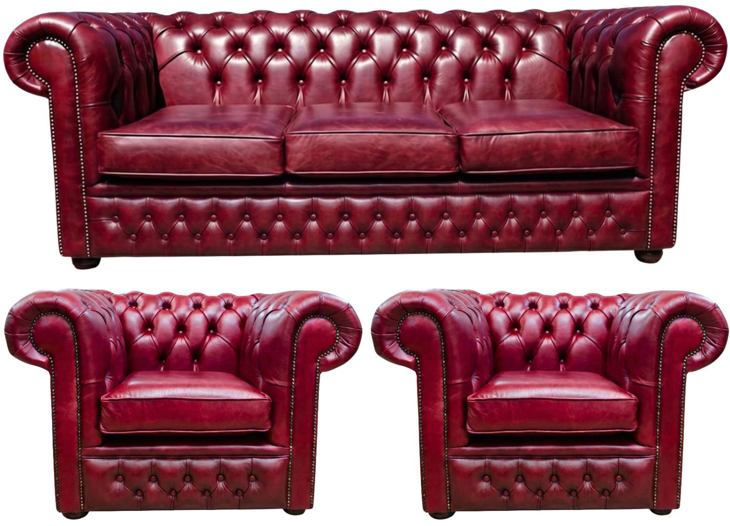 The Durham Chesterfield 3 Piece Suite