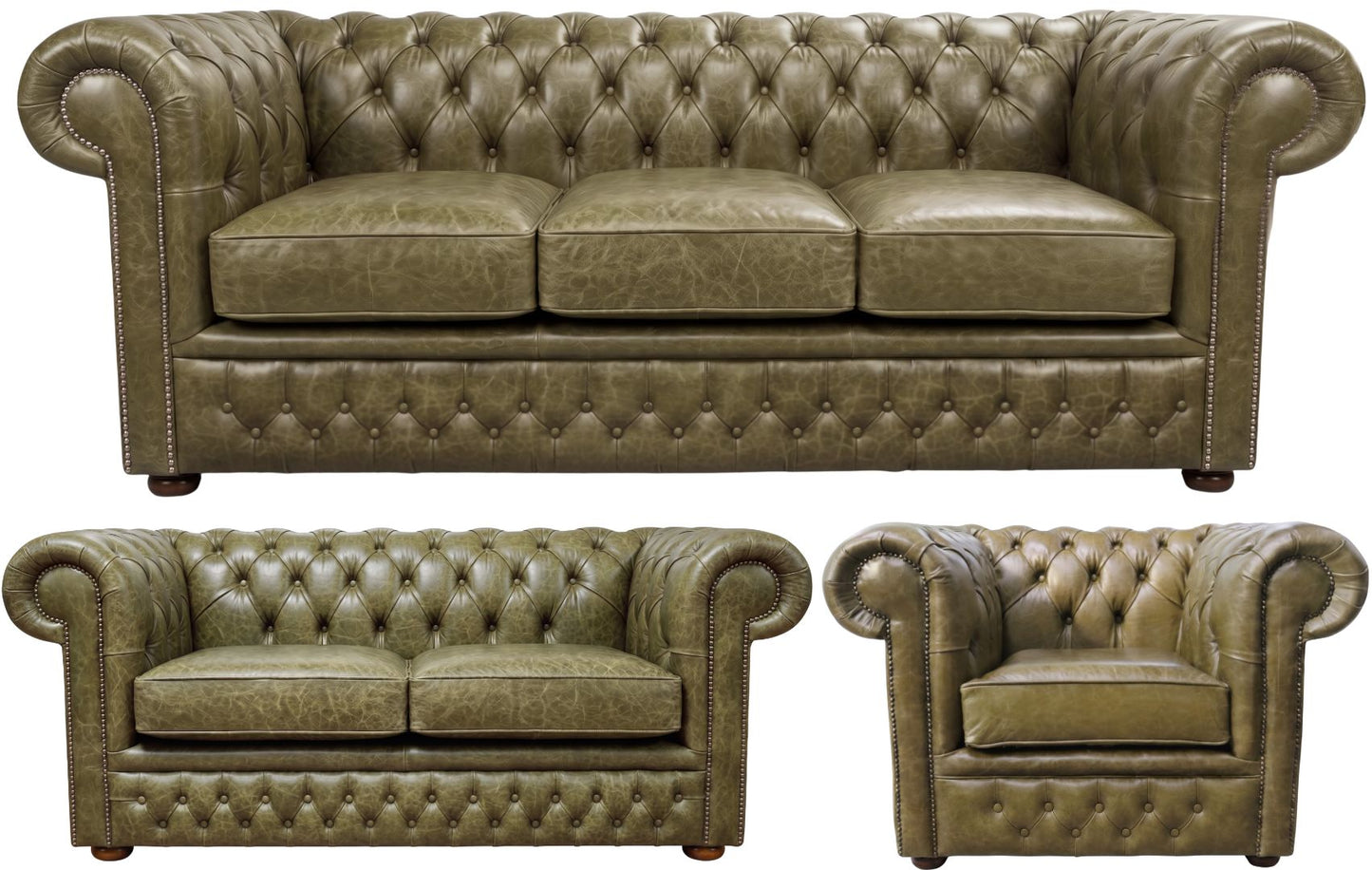 The Durham Chesterfield 3 Piece Suite