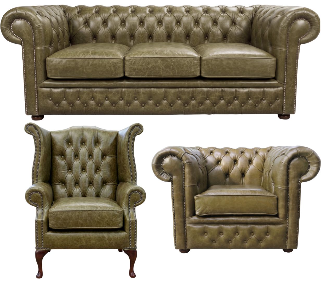 The Durham Chesterfield 3 Piece Suite