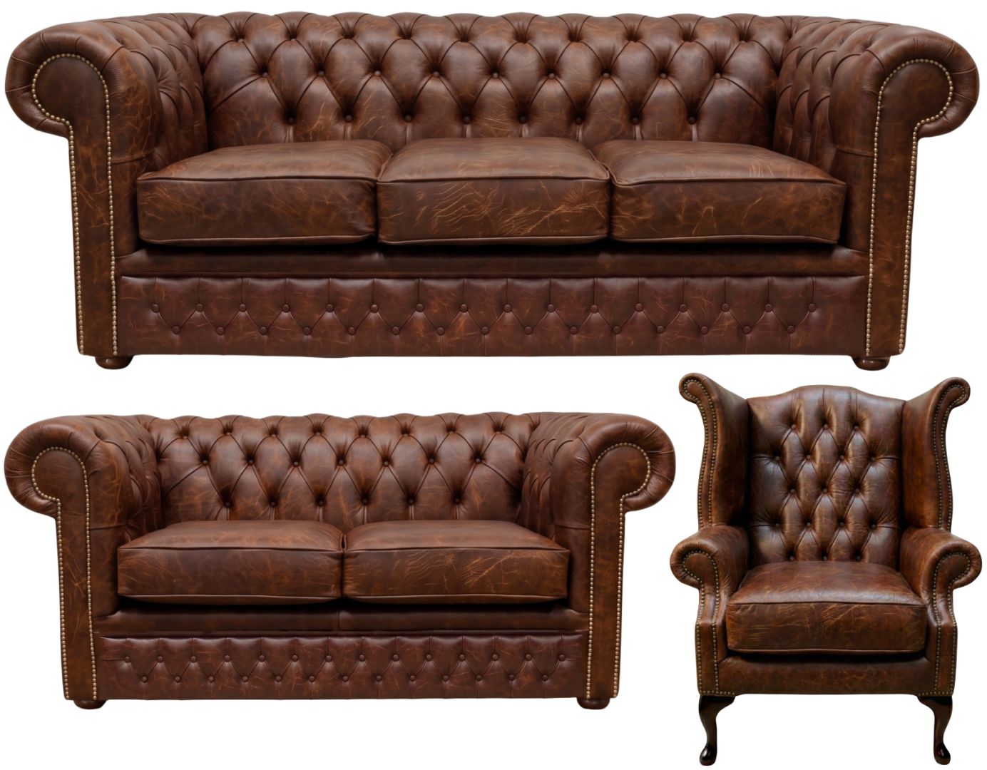 The Durham Chesterfield 3 Piece Suite