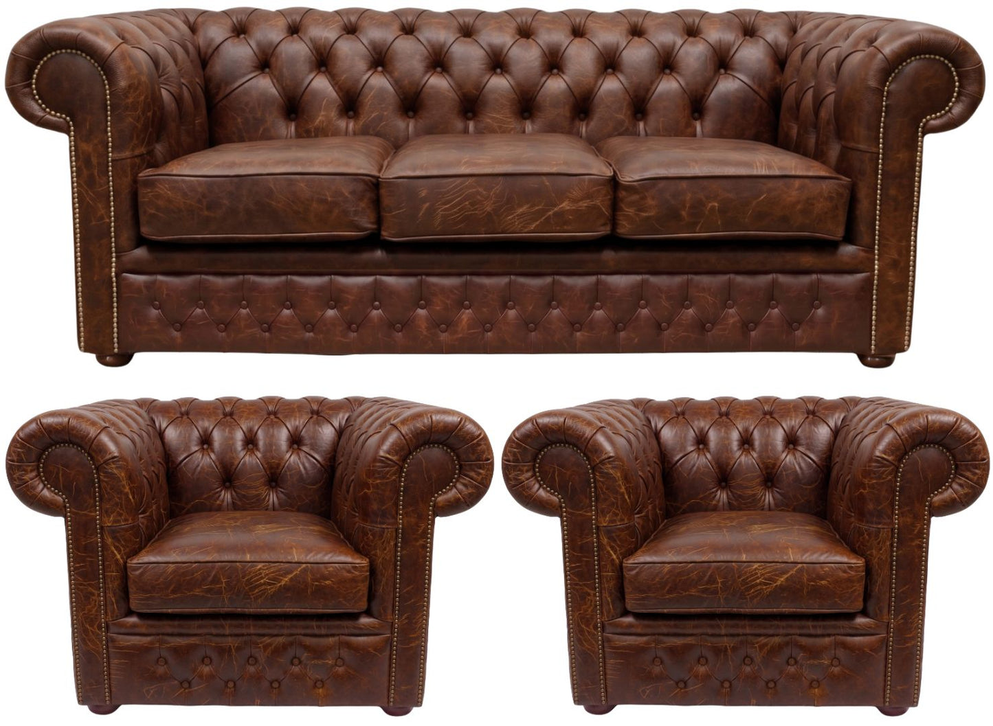 The Durham Chesterfield 3 Piece Suite
