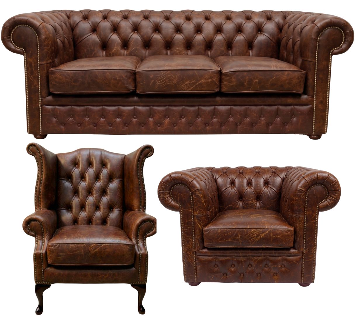 The Durham Chesterfield 3 Piece Suite