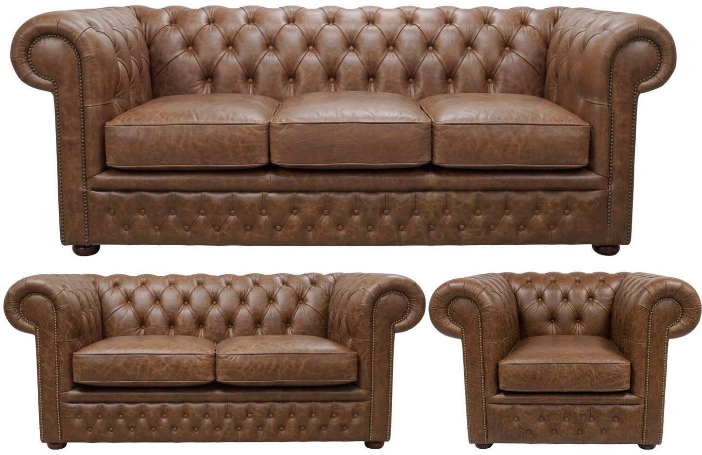 The Durham Chesterfield 3 Piece Suite