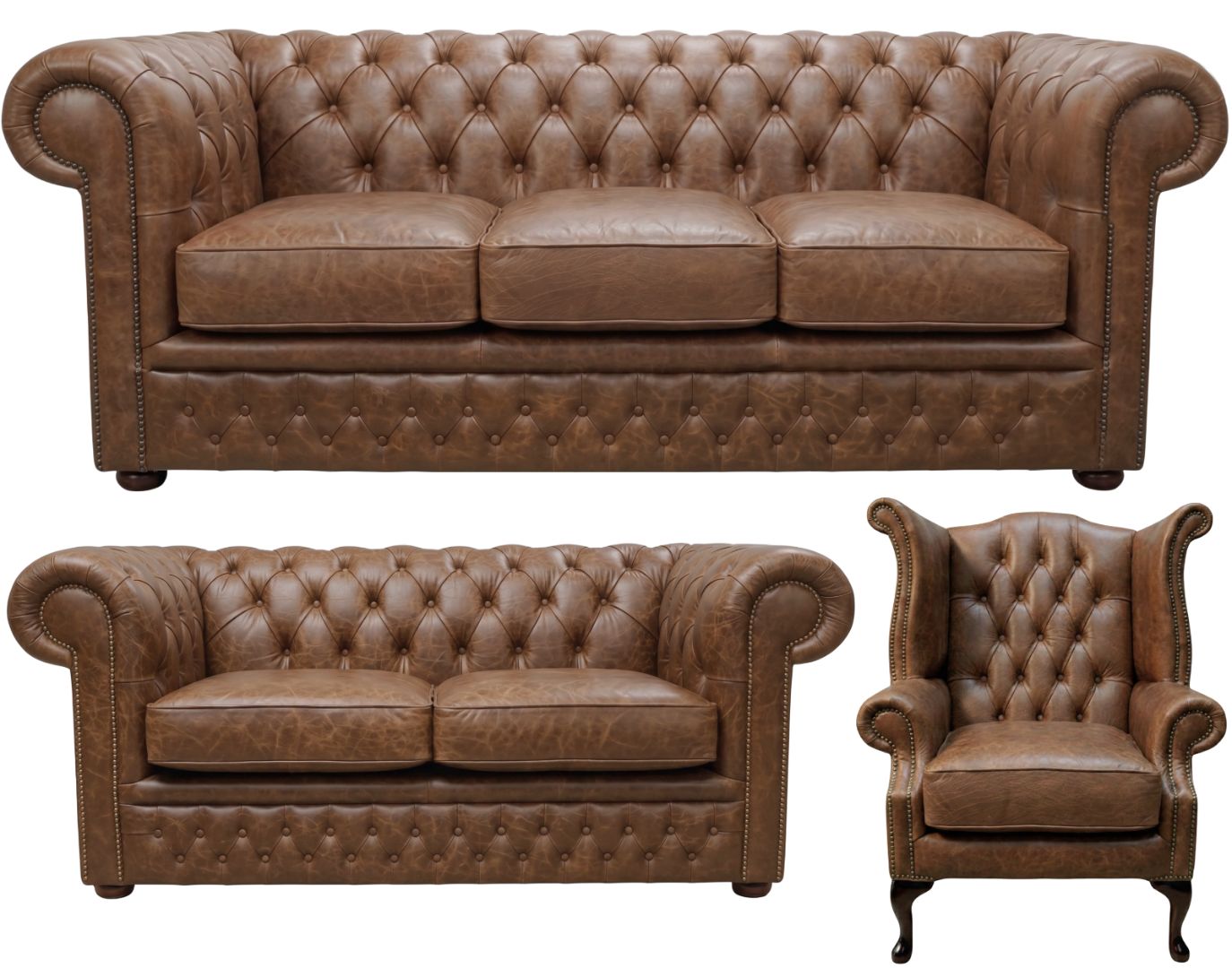 The Durham Chesterfield 3 Piece Suite