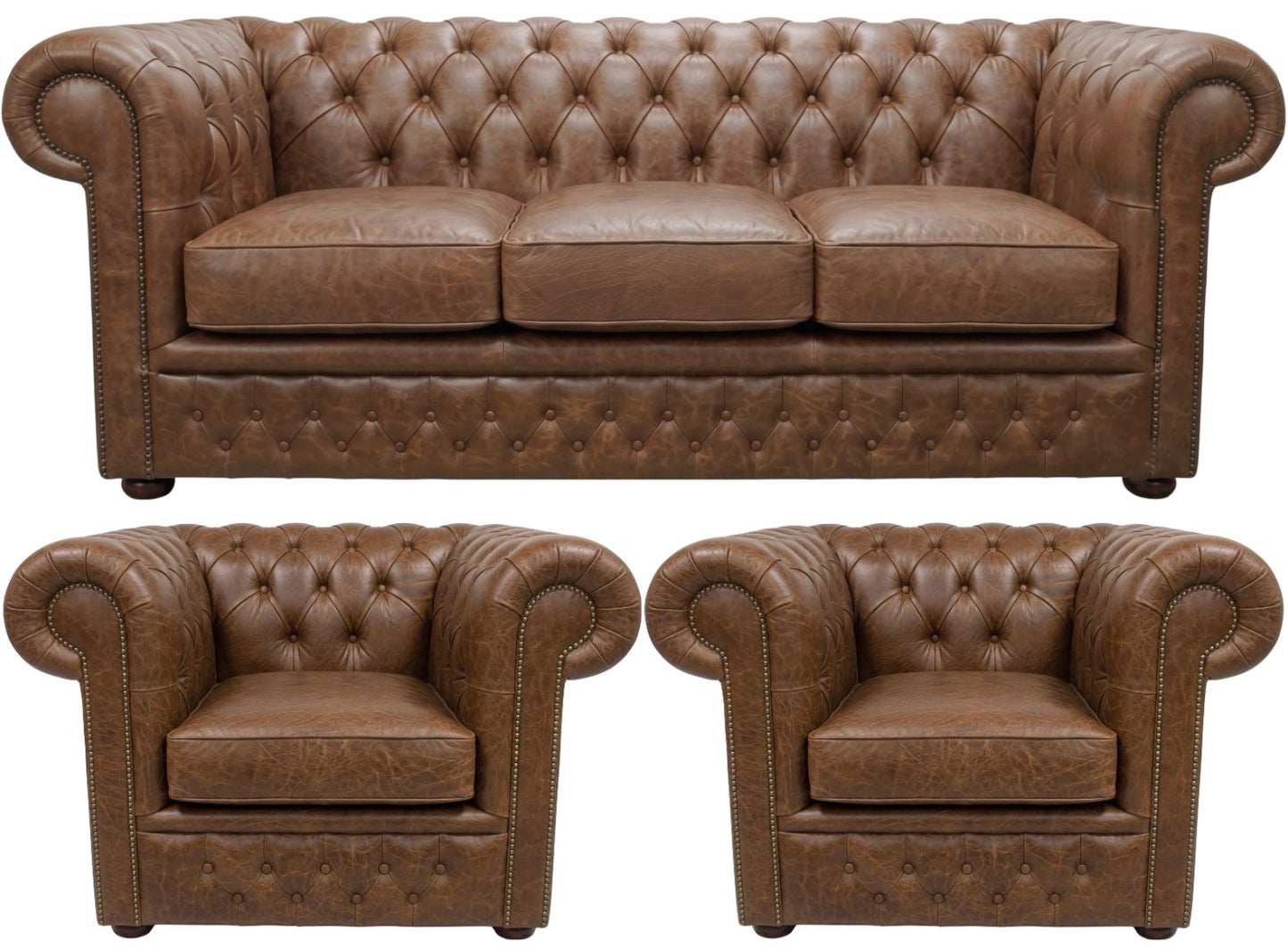 The Durham Chesterfield 3 Piece Suite