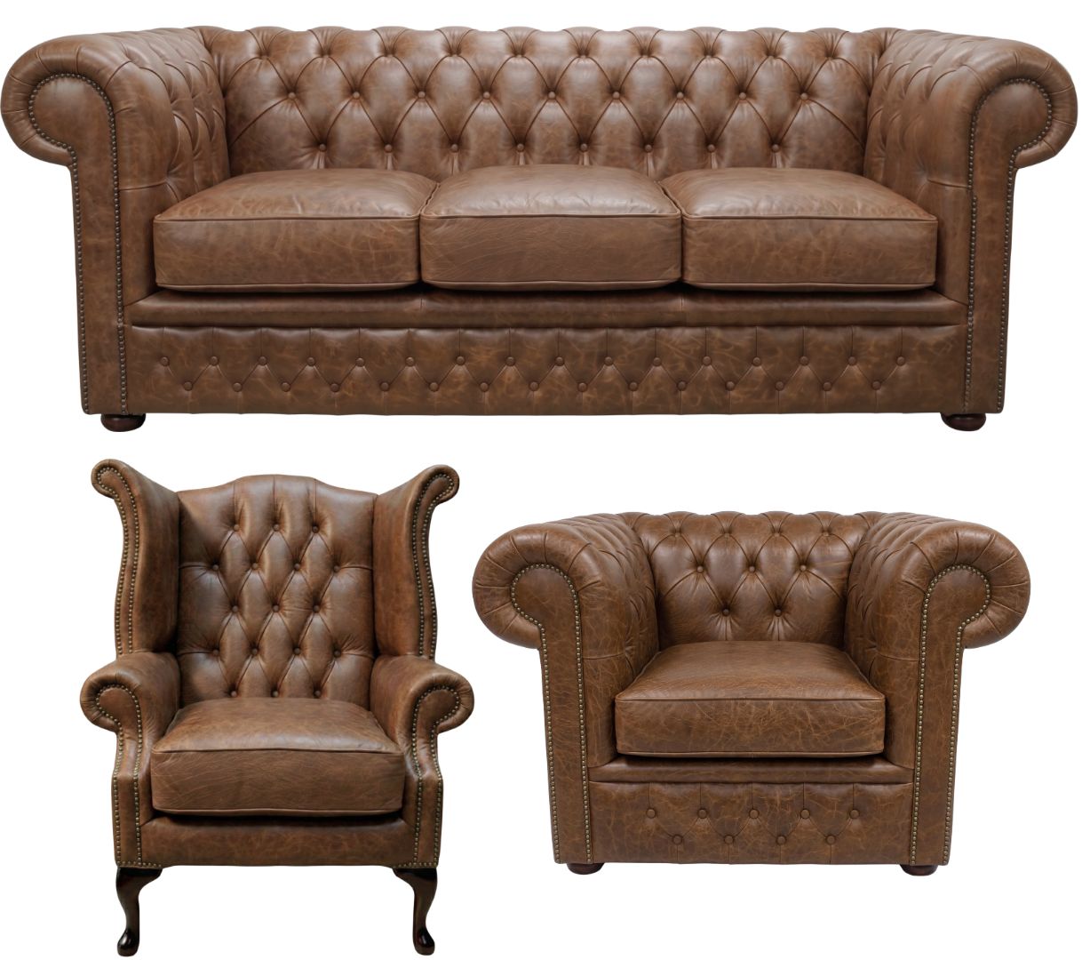 The Durham Chesterfield 3 Piece Suite