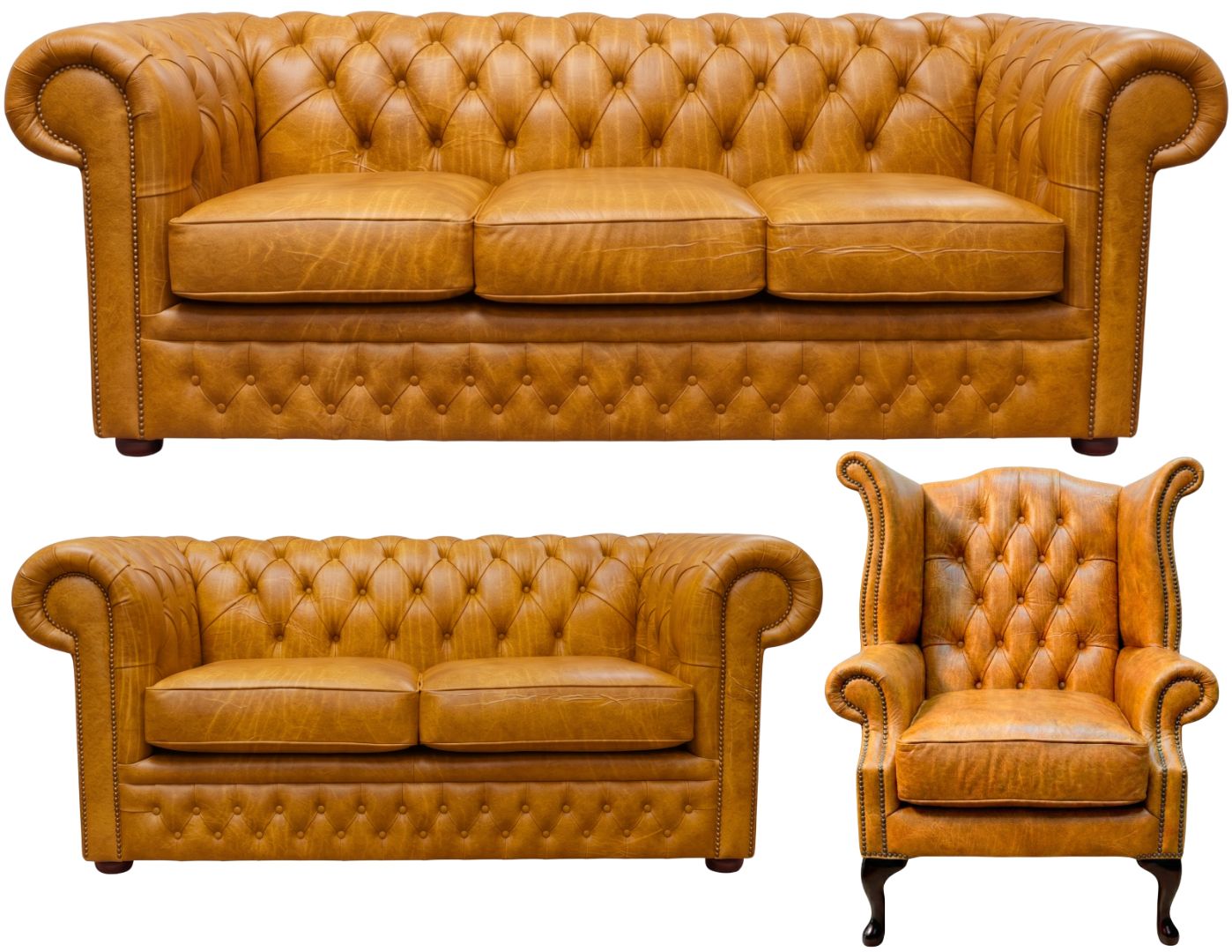 The Durham Chesterfield 3 Piece Suite