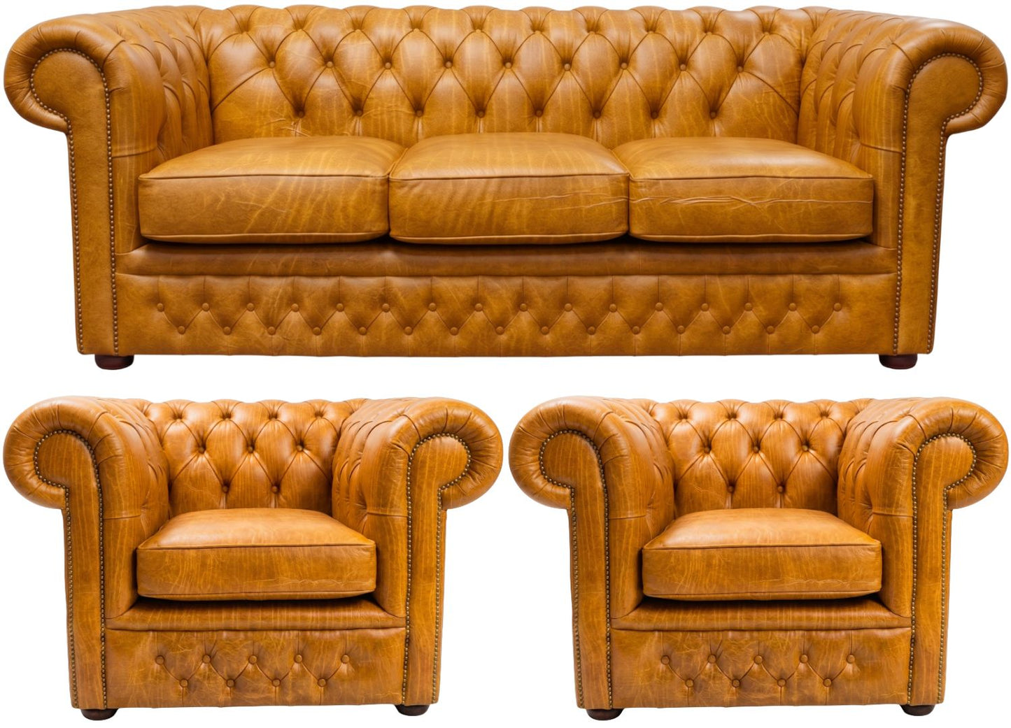 The Durham Chesterfield 3 Piece Suite