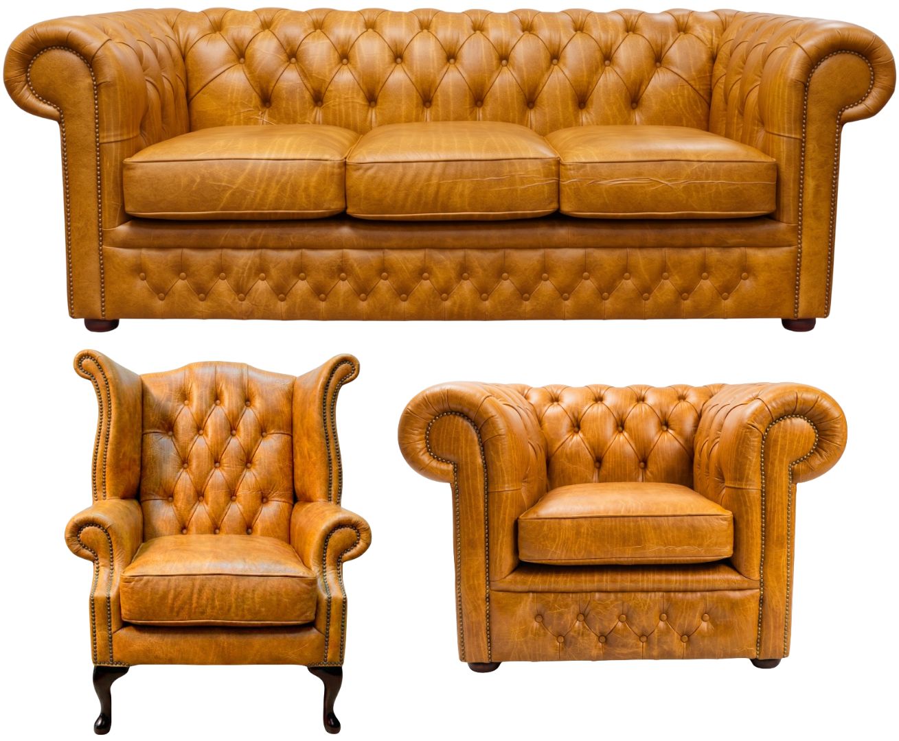 The Durham Chesterfield 3 Piece Suite