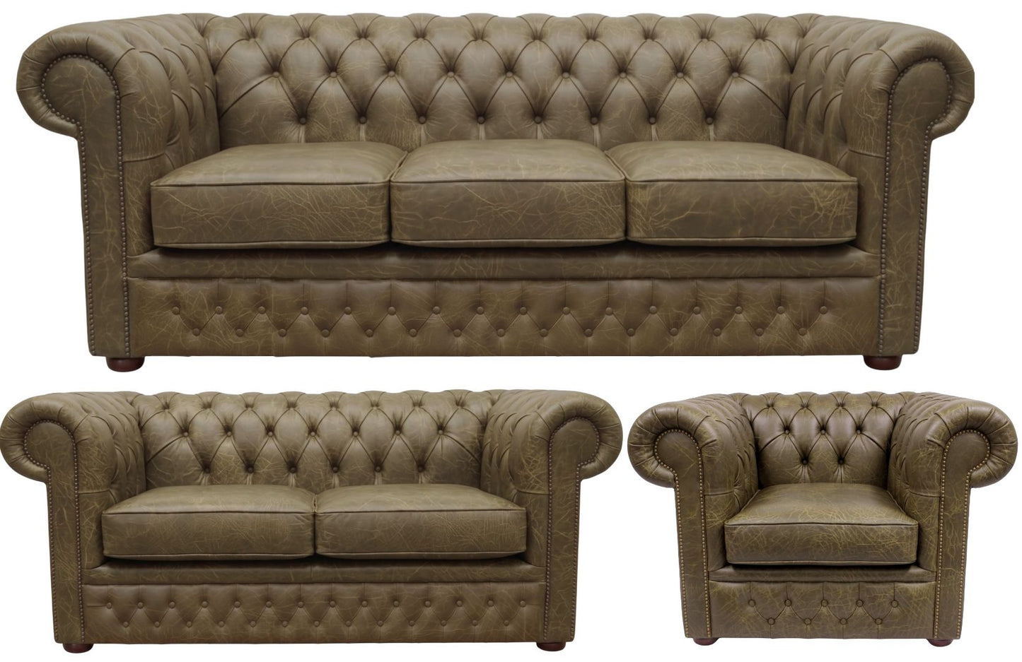 The Durham Chesterfield 3 Piece Suite
