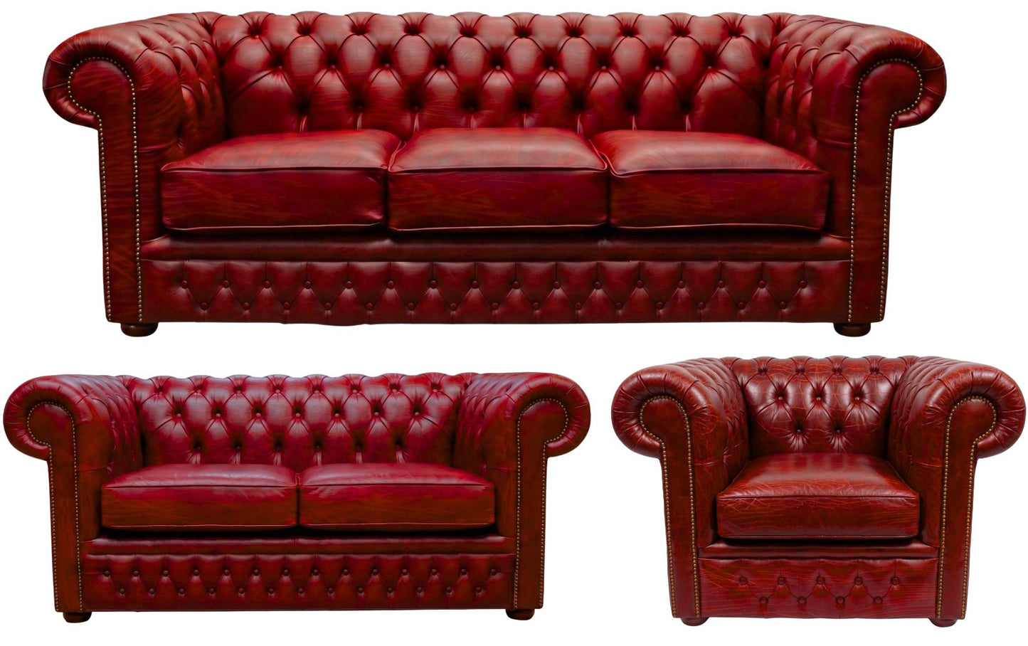 The Durham Chesterfield 3 Piece Suite